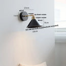 Helnys Black Wood LED Wall Light with Pull Chain Switch