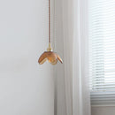 Helnys Nordic Modern Amber Glass LED Pendant Light with Adjustable Hanging Lamp