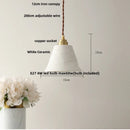 Helnys Ceramic LED Pendant Lamp Adjustable Modern Hanging Light Nordic Style