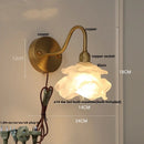 Helnys Modern Brass LED Wall Lights with Pull Chain Switch