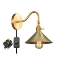 Helnys Copper LED Wall Lights with Pull Chain Switch for Indoor Home Lighting