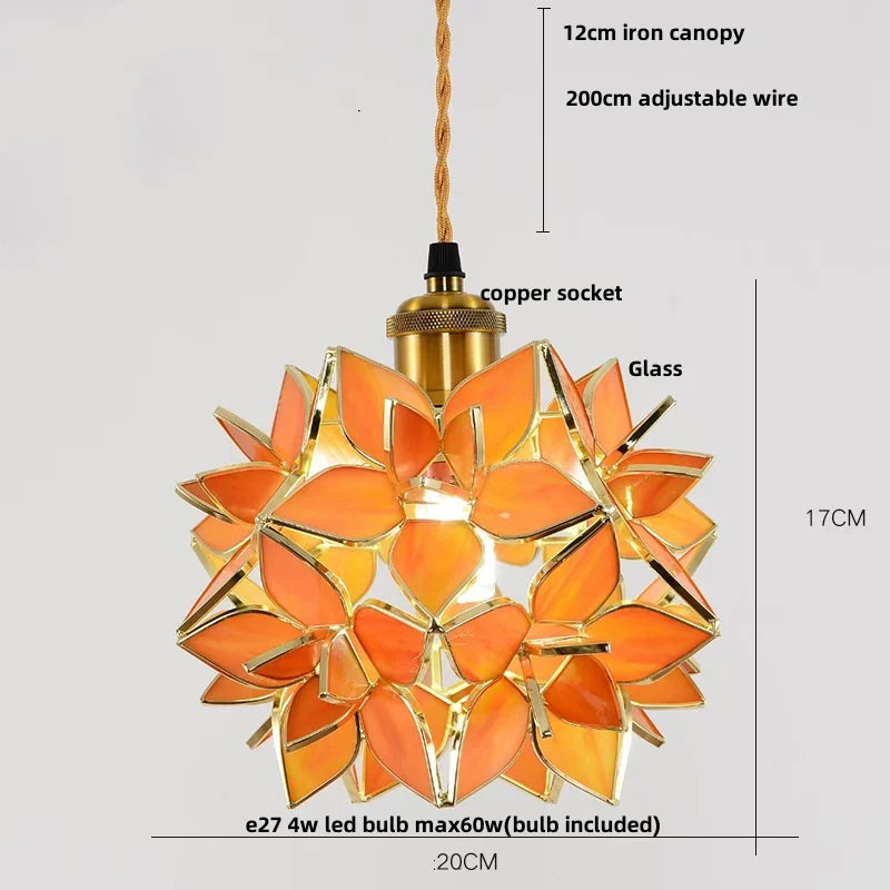 Helnys Glass Copper LED Pendant Lamp E27 Nordic Modern Luxury Hanging Lights