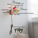 Helnys Square Glass LED Wall Lamp Gold Color Swing Arm Interior Lighting