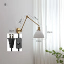 Helnys Ceramic LED Wall Sconce Pull Chain Switch Up Down Light