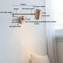 Helnys Nordic LED Swing Arm Wall Light for Bathroom and Bedroom