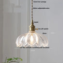 Helnys Nordic Amber Glass LED Pendant Lamp Adjustable Hanging Light