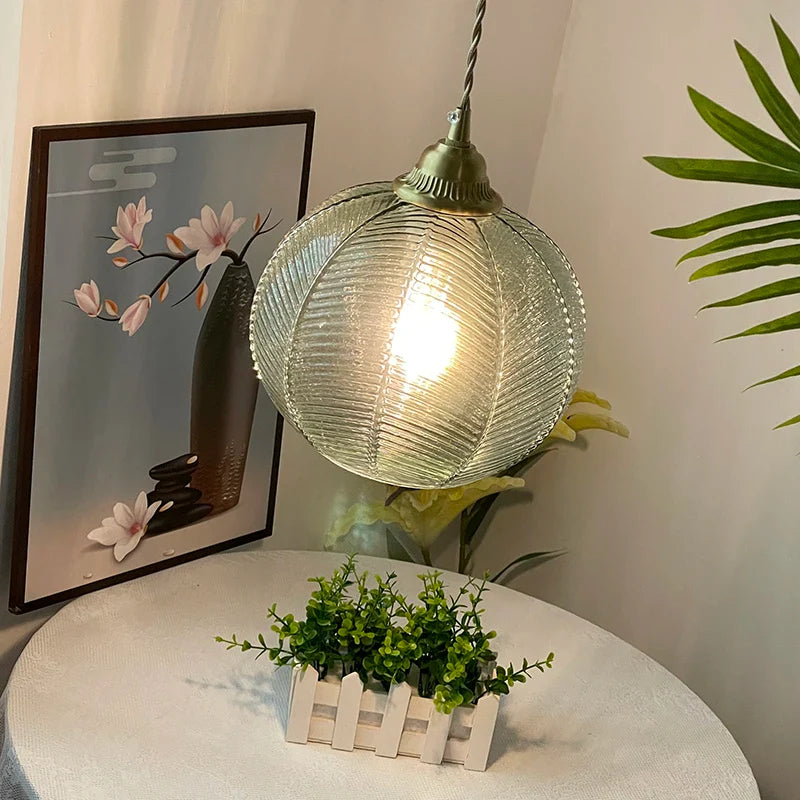 Helnys Nordic Glass LED Pendant Lamp Blue E27 Modern Hanging Light