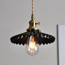 Helnys Ceramic Black LED Pendant Lights Adjustable Hanging Lamp