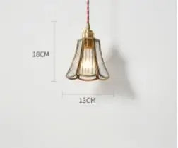 Helnys Blue Glass Pendant Lights for Bedroom Dinning Living Room