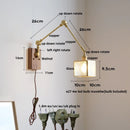 Helnys Cube Glass LED Wall Lights with Pull Chain Switch for Modern Decor