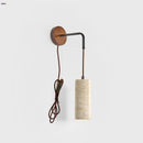 Helnys Yellow Travertine LED Wall Sconce Adjustable Lamparas for Home Decor