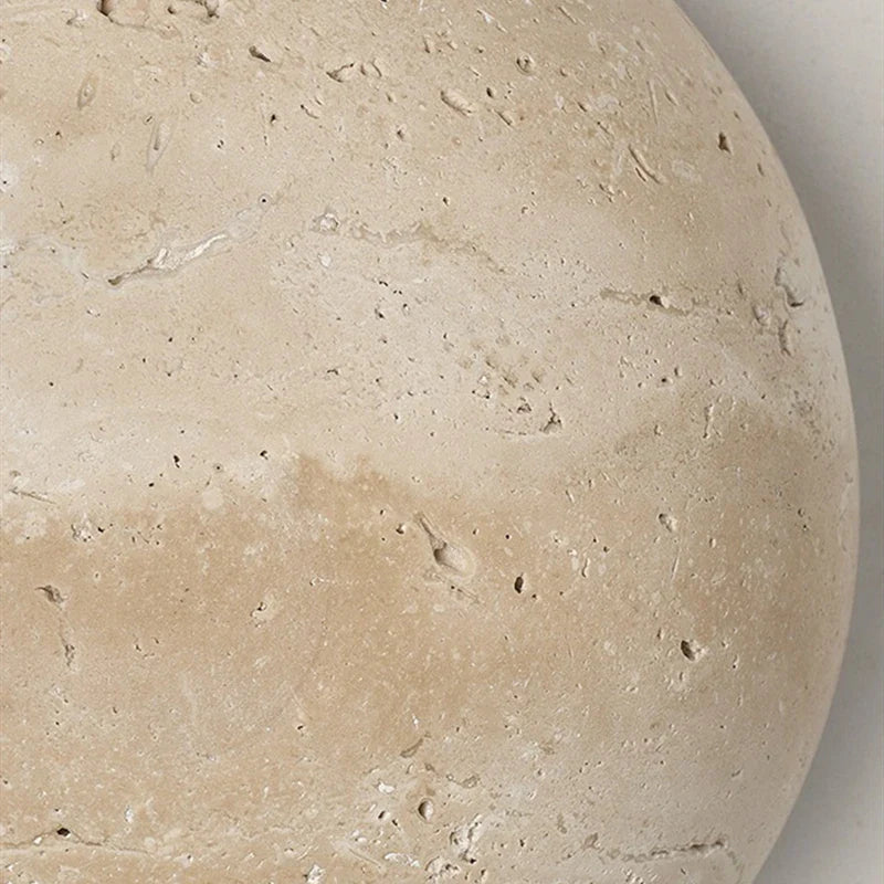Helnys LED Travertine Glass Wall Lamp Yellow Room Decoration Light