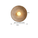 Helnys LED Round Wall Lamp Sconce Japanese Style Indoor Decor Light