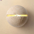 Helnys Wabi Sabi LED Wall Sconce Yellow Travertine Nordic Modern Ambient Mirror Light