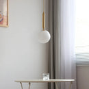 Helnys White Glass Ball LED Pendant Chandelier for Home Decor and Restaurant