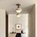 Helnys White Glass Ball LED Ceiling Light Fixture Modern Nordic Plafonnier