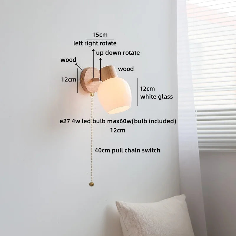 Helnys Nordic LED Wall Sconce Up Down Rotate Ceramic Indoor Light