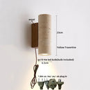 Helnys Nordic LED Wall Light COB Travertine Bedside Lamp - Yellow Square