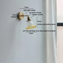 Helyn's Nordic Swing Arm LED Wall Lamp - Modern Copper Bedside Light