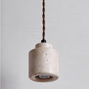 Helnys LED Hanging Light Fixture Yellow Travertine Nordic Modern Adjustable Pendant Lamp