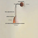 Helnys Yellow Travertine LED Wall Lamp Sconce with Pull Chain Switch