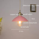 Helnys Ceramic Copper LED Pendant Lights - Nordic Style Hanglamp for Home Decor