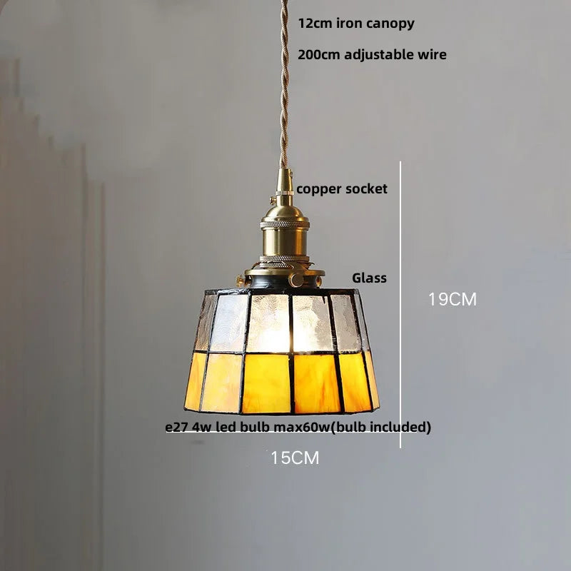 Helnys Adjustable LED Pendant Lamp with Copper Knob Switch for Dining Room
