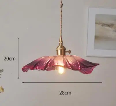 Helnys Blue Glass Pendant Lights for Bedroom Dinning Living Room