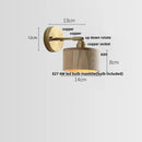 Helnys Nordic Ash Wood LED Wall Lights Rotate Pull Chain Switch