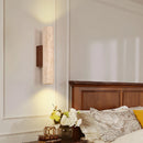 Helnys Yellow Travertine LED Wall Light Fixtures - Stone Loft Vintage Sconce Lampara Pared