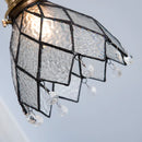 Helnys Modern Nordic Glass Copper LED Pendant Lights for Dining Room & Bedroom