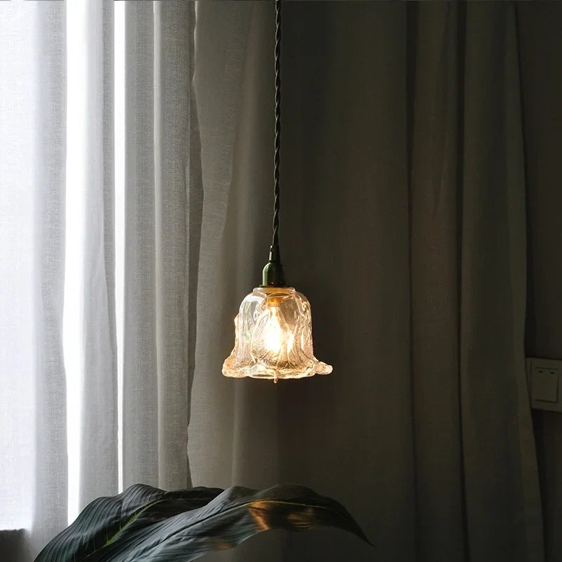 Helnys Copper Glass LED Pendant Light Nordic Modern Kitchen Dining Room Lamp