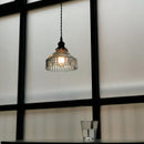 Helnys Clear Glass Copper Iron LED Pendant Lamp Chandelier for Home Decor