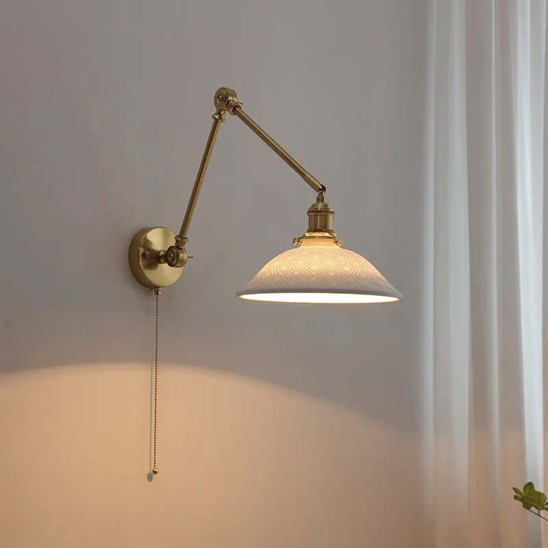 Helnys Copper Swing Arm LED Wall Sconce Up Down Nordic Modern Wandlamp
