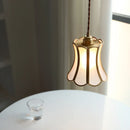 Helnys Nordic Glass LED Pendant Light Copper Hanging Lamp