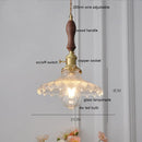 Helnys Clear Glass Copper LED Pendant Light - Nordic Modern Hanging Lamp