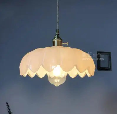 Helnys Big Glass Pendant Lights for Bedroom Dinning Living Room