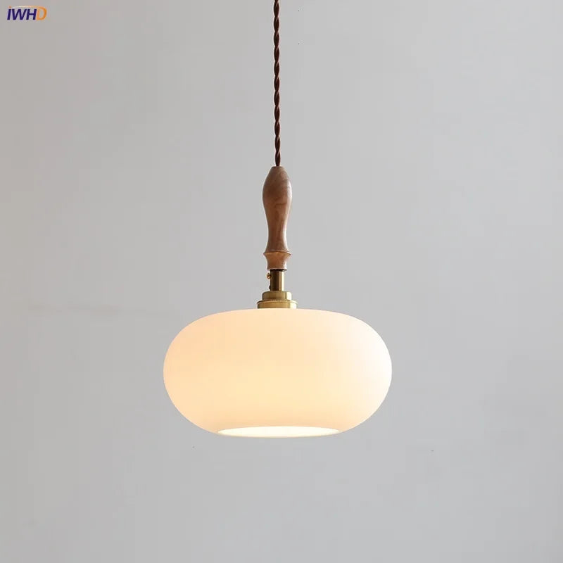 Helnys Glass LED Pendant Lamp - Modern Nordic Dining Room Light Fixture
