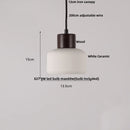 Helnys Nordic Wood LED Pendant Lamp with White Ceramic Ball
