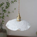 Helnys Walnut Wood LED Pendant Light with Ceramic Knob Switch