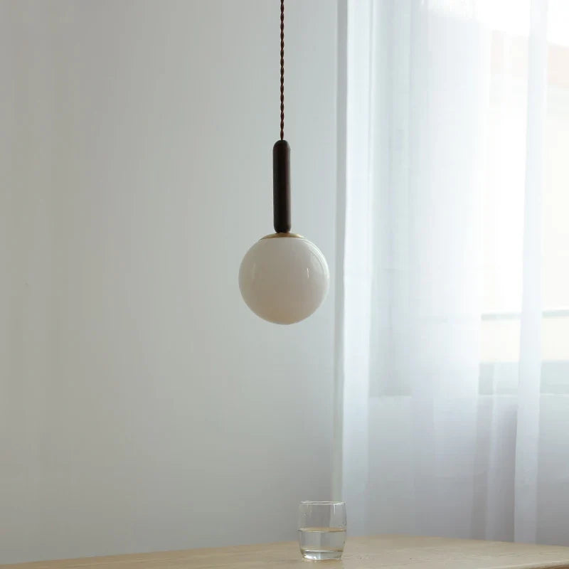 Helnys Black Iron LED Pendant Lights with PMMA Shade and Rope Hanging Lamp
