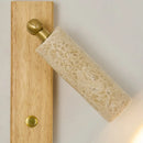 Helnys Copper LED Wall Sconce Yellow Travertine Modern Nordic Mirror Light