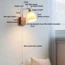 Helnys White Ceramic LED Wall Lights with Adjustable Copper Arm