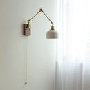 Helnys Ceramic LED Wall Light Study Porch Nordic Modern Bedside Lamp