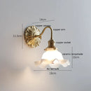 Helnys Clear Shell Glass LED Wall Sconce Up Down Light Europe Style Copper Wandlamp