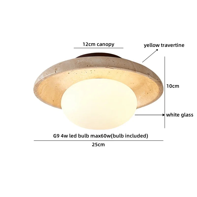 Helnys White Glass LED Ceiling Light Japan Style Ceiling Lamp