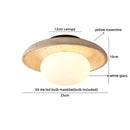 Helnys Yellow Travertine LED Ceiling Light for Home Decor, Indoor Kitchen Lamp