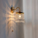 Helnys Crystal LED Wall Sconce Brass Mirror Light