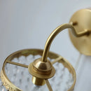 Helnys Crystal Copper LED Wall Light Fixture for Indoor Kitchen Décor