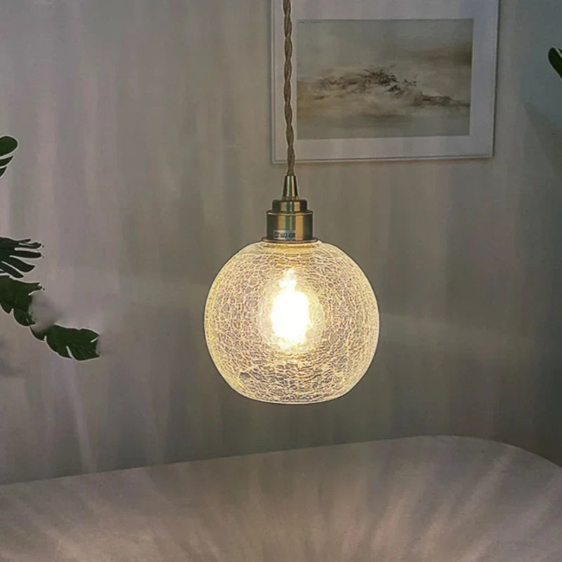 Helnys Clear Glass LED Pendant Light Fixture - Nordic Modern Hanging Lights